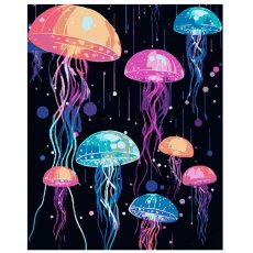 Картина по номерам Яркие медузы, Strateg (40х50 см)