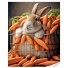 Алмазная мозаика Кролик в моркови, Strateg (30х40 см)