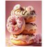 Алмазная мозаика Сладкие розовые пончики, Strateg (40х50 см)