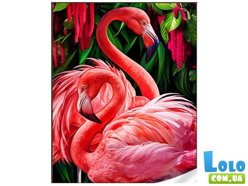Алмазная мозаика Розовые фламинго, Strateg (30х40 см)