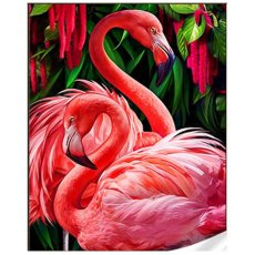 Алмазная мозаика Розовые фламинго, Strateg (30х40 см)