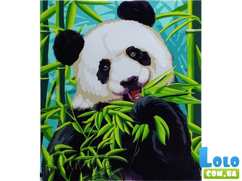 Картина по номерам Панда с бамбуком, Strateg (30х40 см)