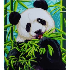 Картина по номерам Панда с бамбуком, Strateg (30х40 см)