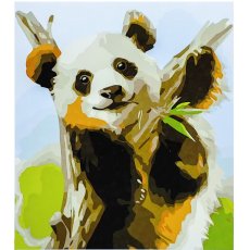 Картина по номерам Милая панда, Strateg (30х40 см)