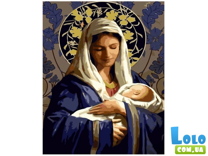 Картина по номерам Мария с маленьким Иисусом, Strateg (40х50 см)