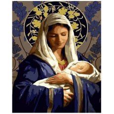 Картина по номерам Мария с маленьким Иисусом, Strateg (40х50 см)