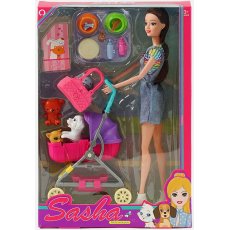 Кукла Sasha с домашними любимцами и аксессуарами