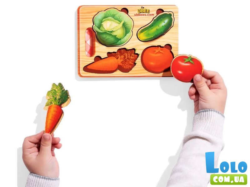 Деревянная рамка-вкладыш Овощи, Ubee