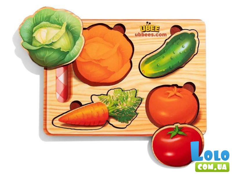Деревянная рамка-вкладыш Овощи, Ubee