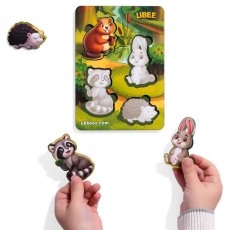 Деревянная рамка-вкладыш Лесные животные, Ubee