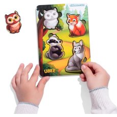 Деревянная рамка-вкладыш Лесные животные, Ubee