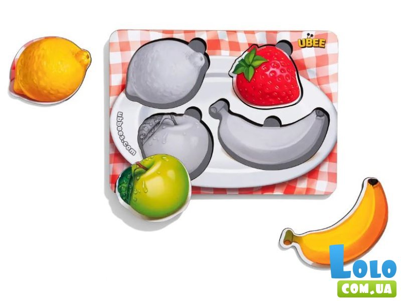 Деревянная рамка-вкладыш Фрукты, Ubee