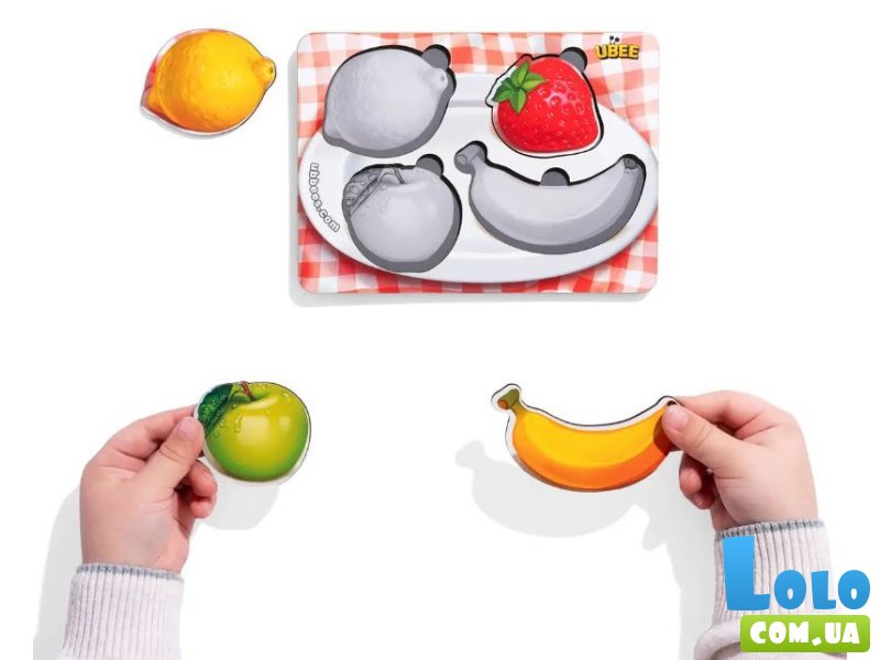 Деревянная рамка-вкладыш Фрукты, Ubee