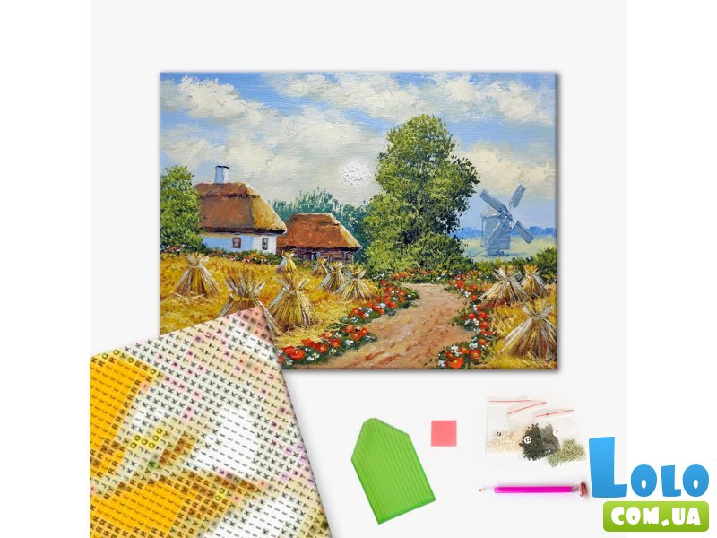 Алмазная мозаика Украинская деревня, Brushme (40х50 см)