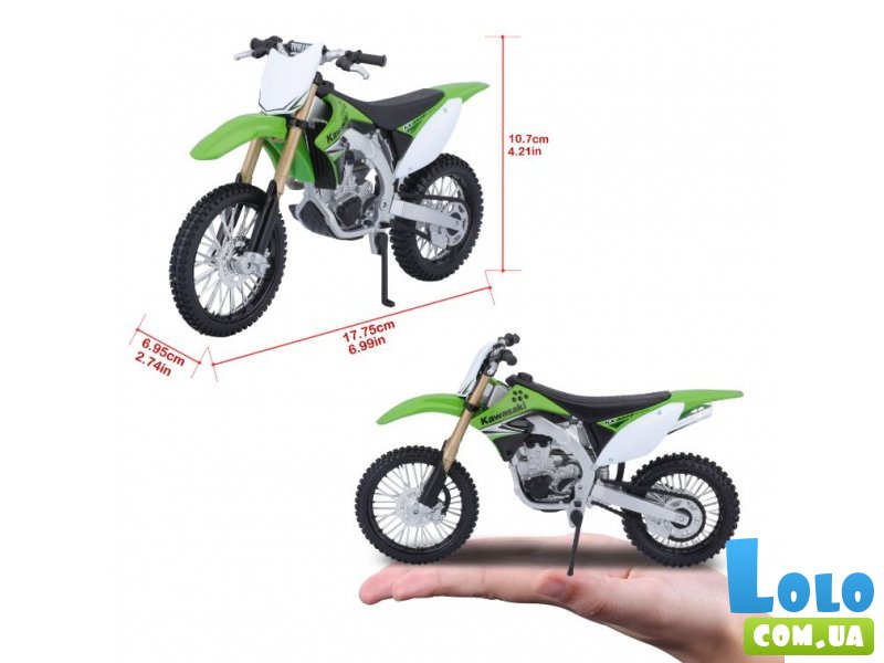 Мотоцикл металлический Kawasaki KX 450F, Maisto