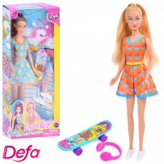 Кукла со скейтом и наушниками, Defa (в ассортименте)