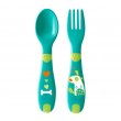 Набор столовых приборов First Cutlery, Chicco (бирюзовый)