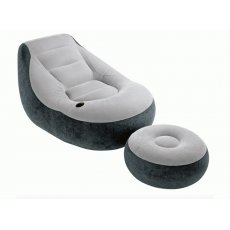 Надувное кресло с пуфиком, Intex
