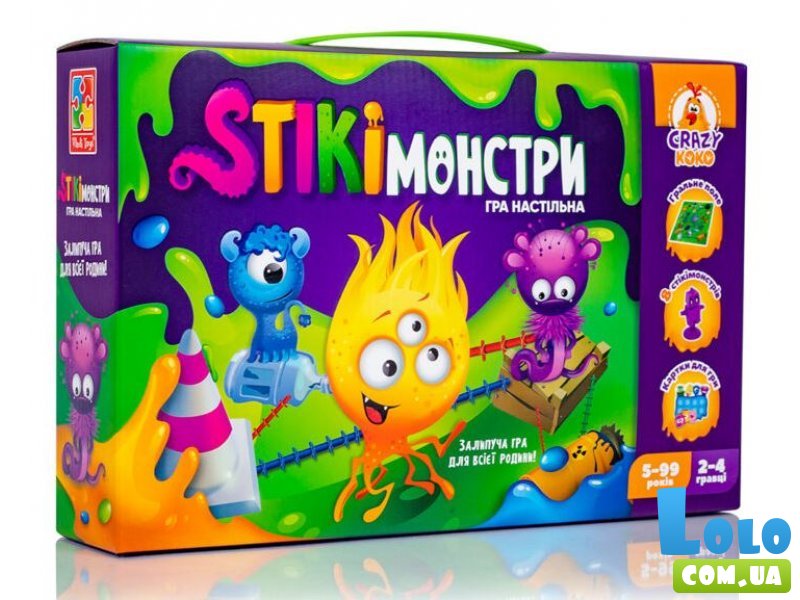 Настольная игра Стикимонстры, Vladi Toys