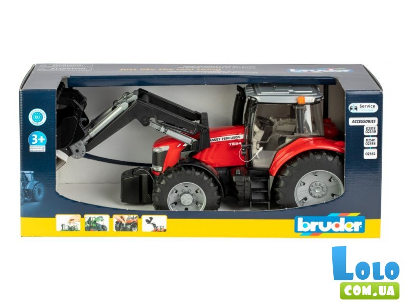 Трактор Massey Ferguson 7624 с передним погрузчиком, Bruder