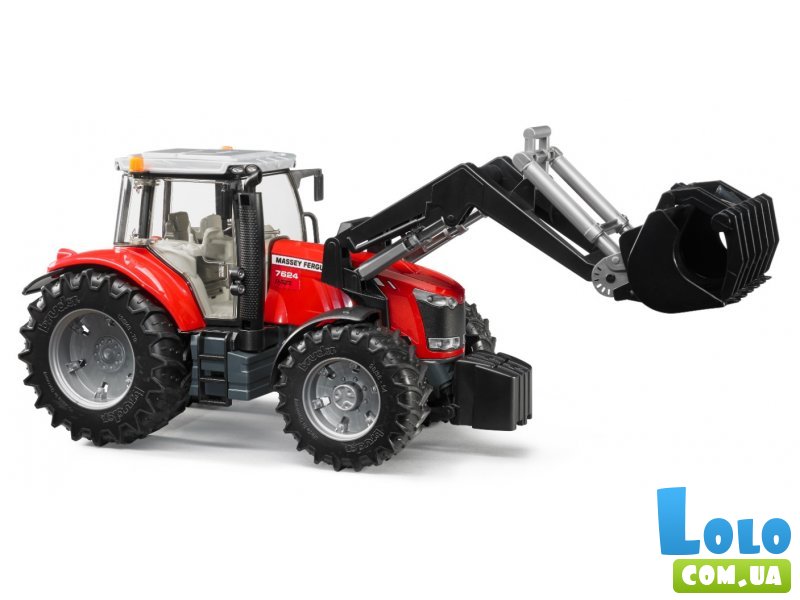 Трактор Massey Ferguson 7624 с передним погрузчиком, Bruder