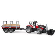 Трактор Massey Ferguson с прицепом, Bruder