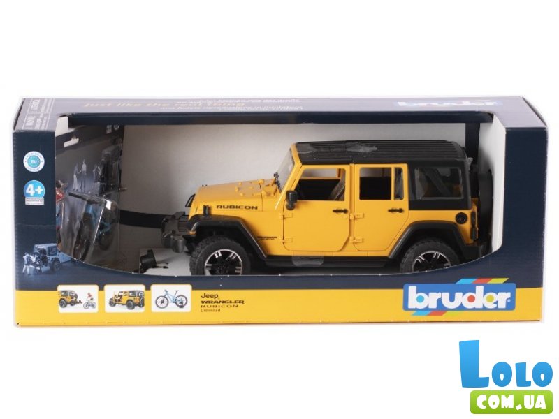 Джип Jeep Rubicon с фигуркой велосипедиста, Bruder