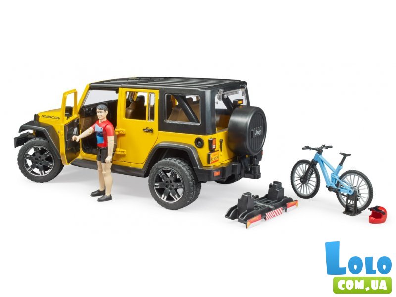 Джип Jeep Rubicon с фигуркой велосипедиста, Bruder