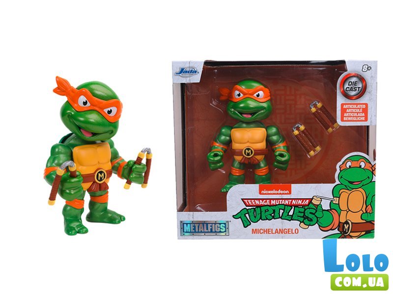 Фигурка металлическая Черепашки-ниндзя 4. Микеланджело, Jada