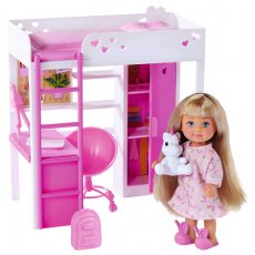 Кукла Эви Детская комната с мебелью и аксессуарами, Steffi & Evi Love