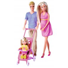 Набор кукол Счастливая семья, Steffi & Evi Love