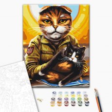 Картина по номерам Котик военачальник ©Марианна Пащук, Brushme (40x50 см)