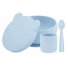 Набор посуды для кормления силиконовый BLW Set I, MinikOiOi (Mineral Blue)
