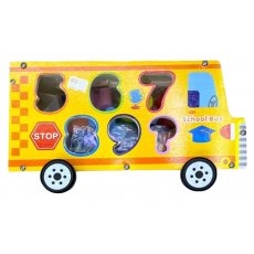 Деревянная игрушка Автобус-сортер (в ассортименте)