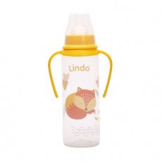 Бутылочка для кормления с ручками, Lindo (в ассортименте), 250 мл