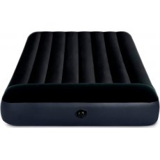 Надувной матрас с подголовником, Intex (синий)