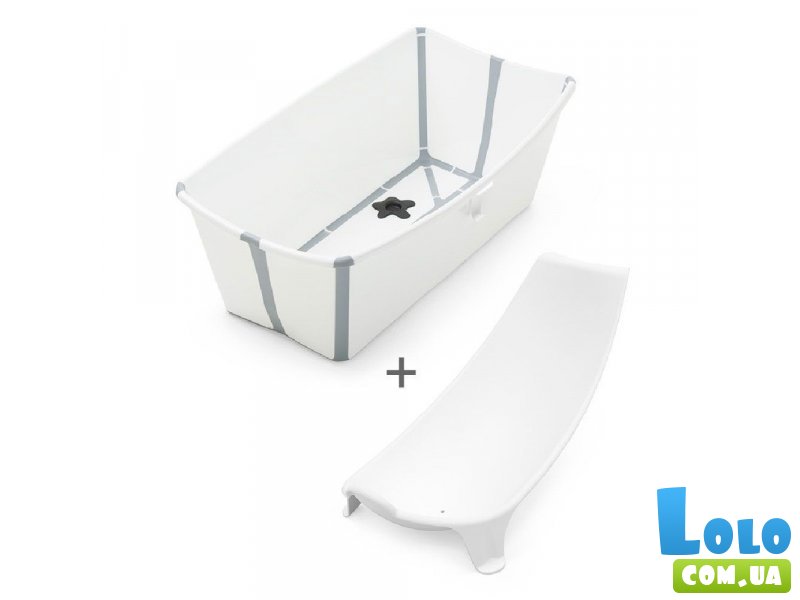 Детская складная ванная с адаптером Flexi Bath, Stokke (белая)