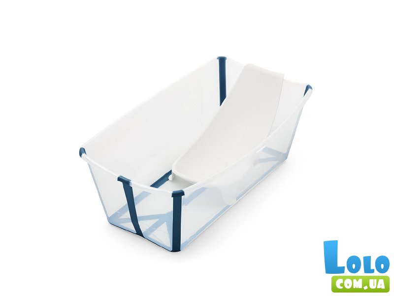 Детская складная ванная с адаптером Flexi Bath, Stokke (голубая)