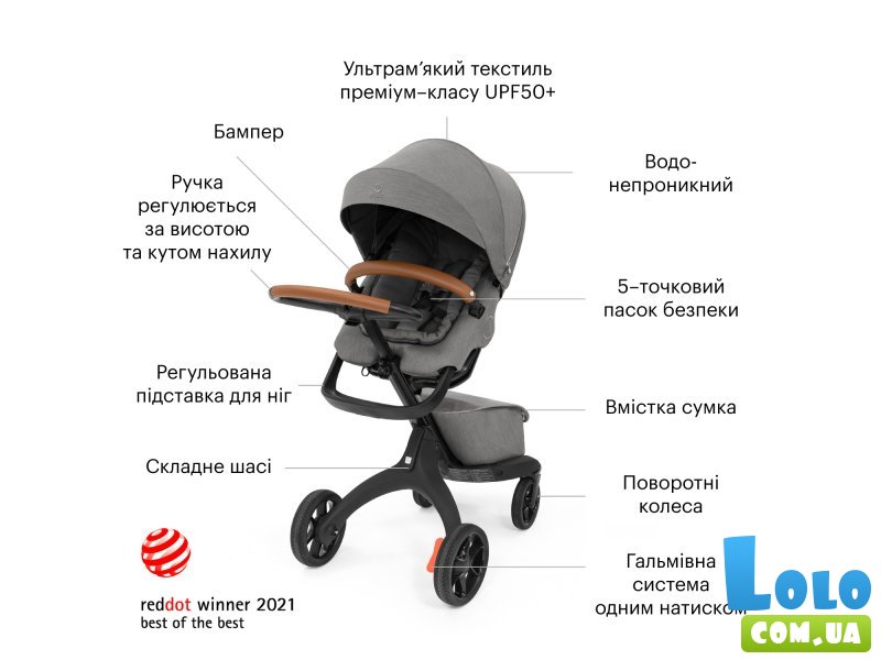 Прогулочная коляска Xplory X, Stokke (modern grey)