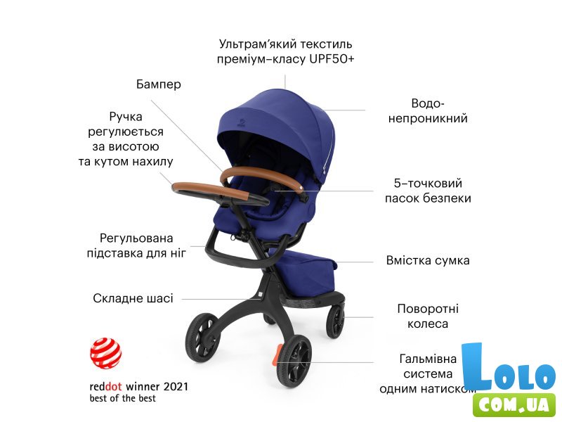 Прогулочная коляска Xplory X, Stokke (royal blue)