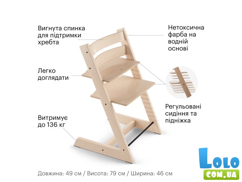 Стульчик-трансформер детский Tripp Trapp, Stokke (natural)