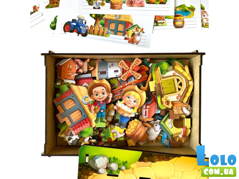 Развивающая игра с карточками Панорама Ферма, Ubee