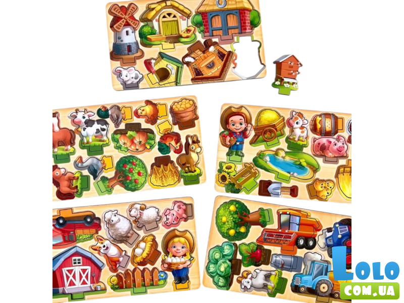 Развивающая игра с карточками Панорама Ферма, Ubee
