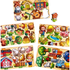 Развивающая игра с карточками Панорама Ферма, Ubee