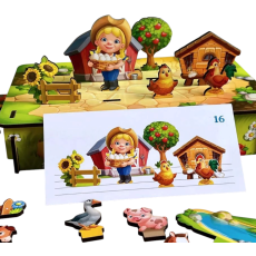 Развивающая игра с карточками Панорама Ферма, Ubee