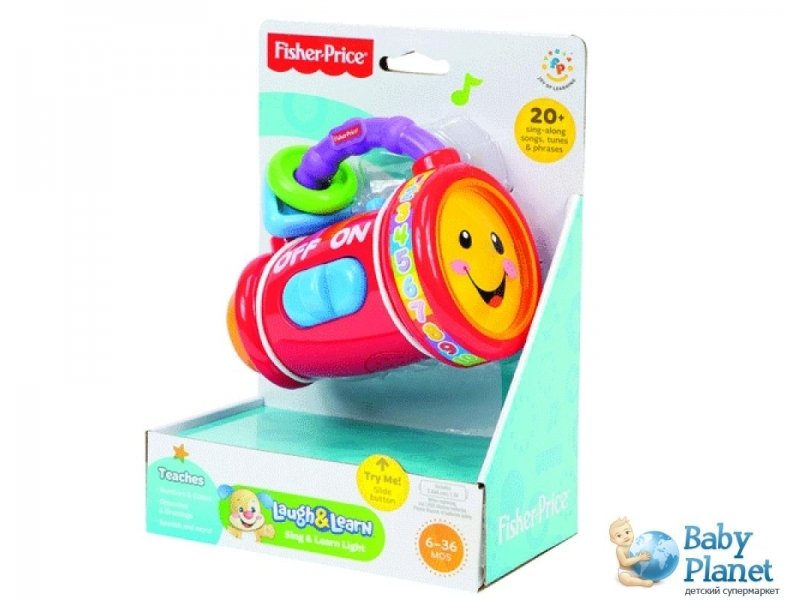 Развивающая игрушка Fisher-Price "Умный двуязычный фонарик" (BCD63), рус, англ