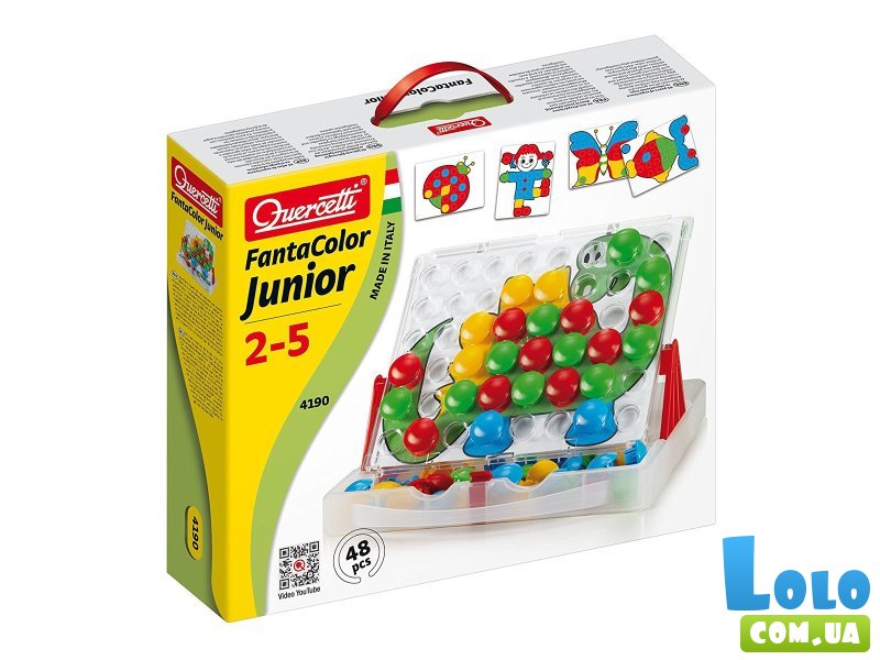 Мозаика с доской 27х21 см Quercetti (4190-Q), 48 шт