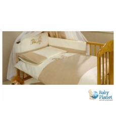 Постельный комплект Ceba Baby Dobranoc (бежевый), 6 эл.