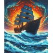 Картина по номерам Корабль в шторме, FUN Game (30х40 см)