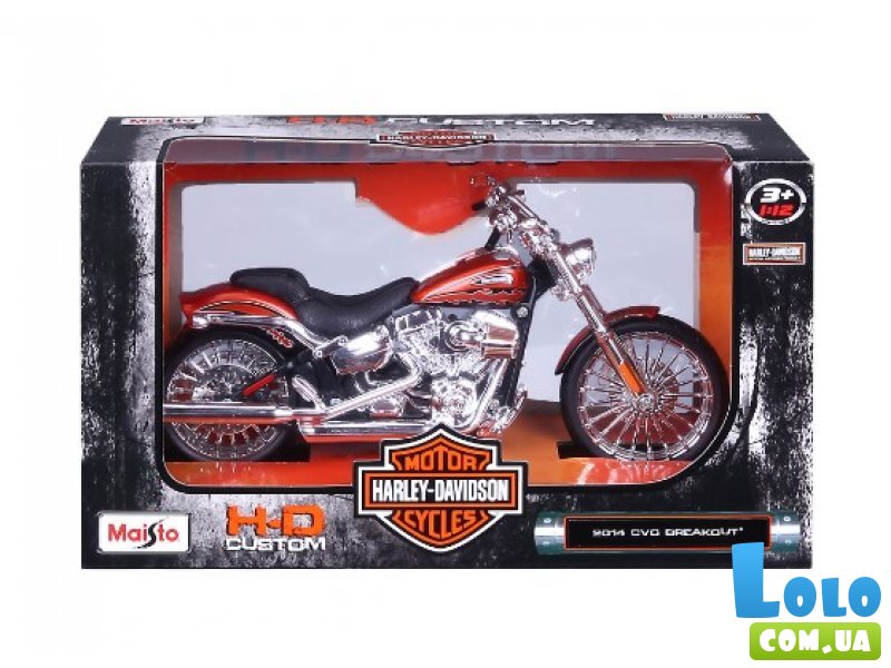 Мотоцикл металлический Harley-Davidson CVO Breakout 2014, Maisto (orange)